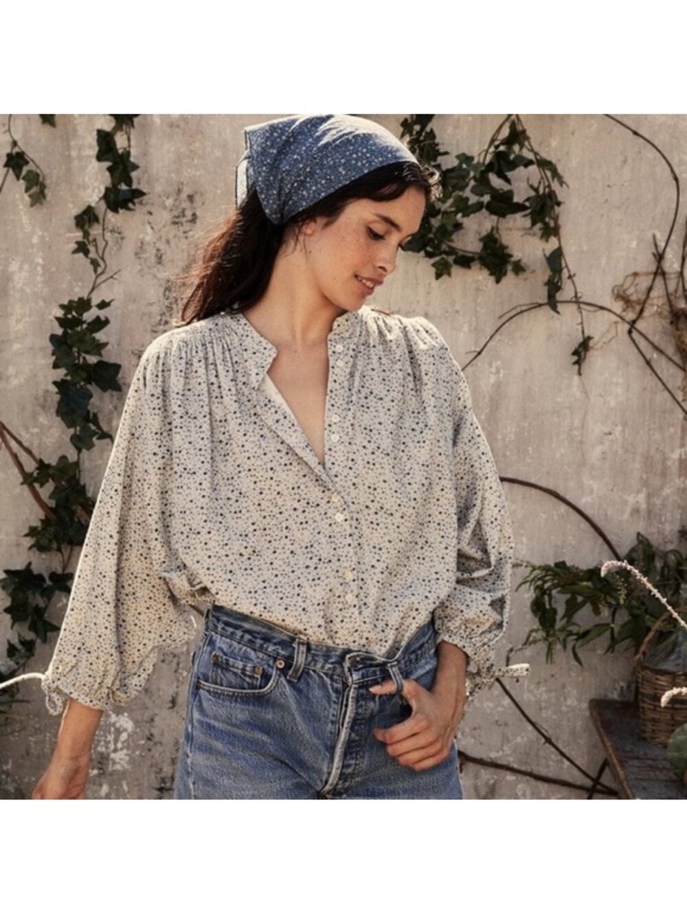 Doen O’Keefe Button-Front Blouse XS